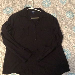 Half button black old navy top